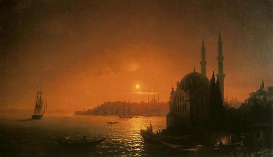 Aivazovsky-Veduta-di-Costantinopoli-al-chiaro-di-luna-1846